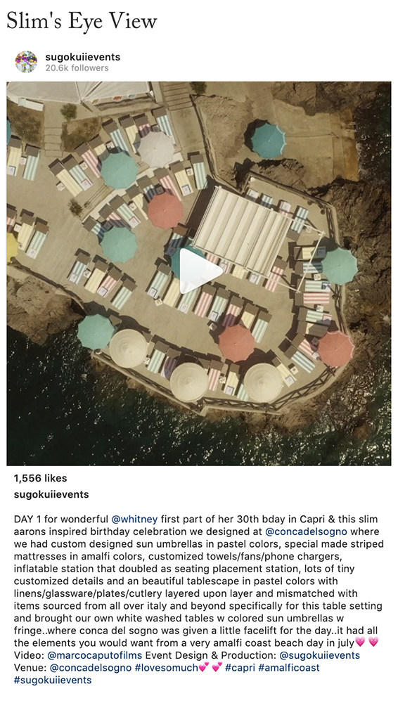 Bumble Founder Celebrates 30 in Capri — Guest of a Guest, Sugokuii Events